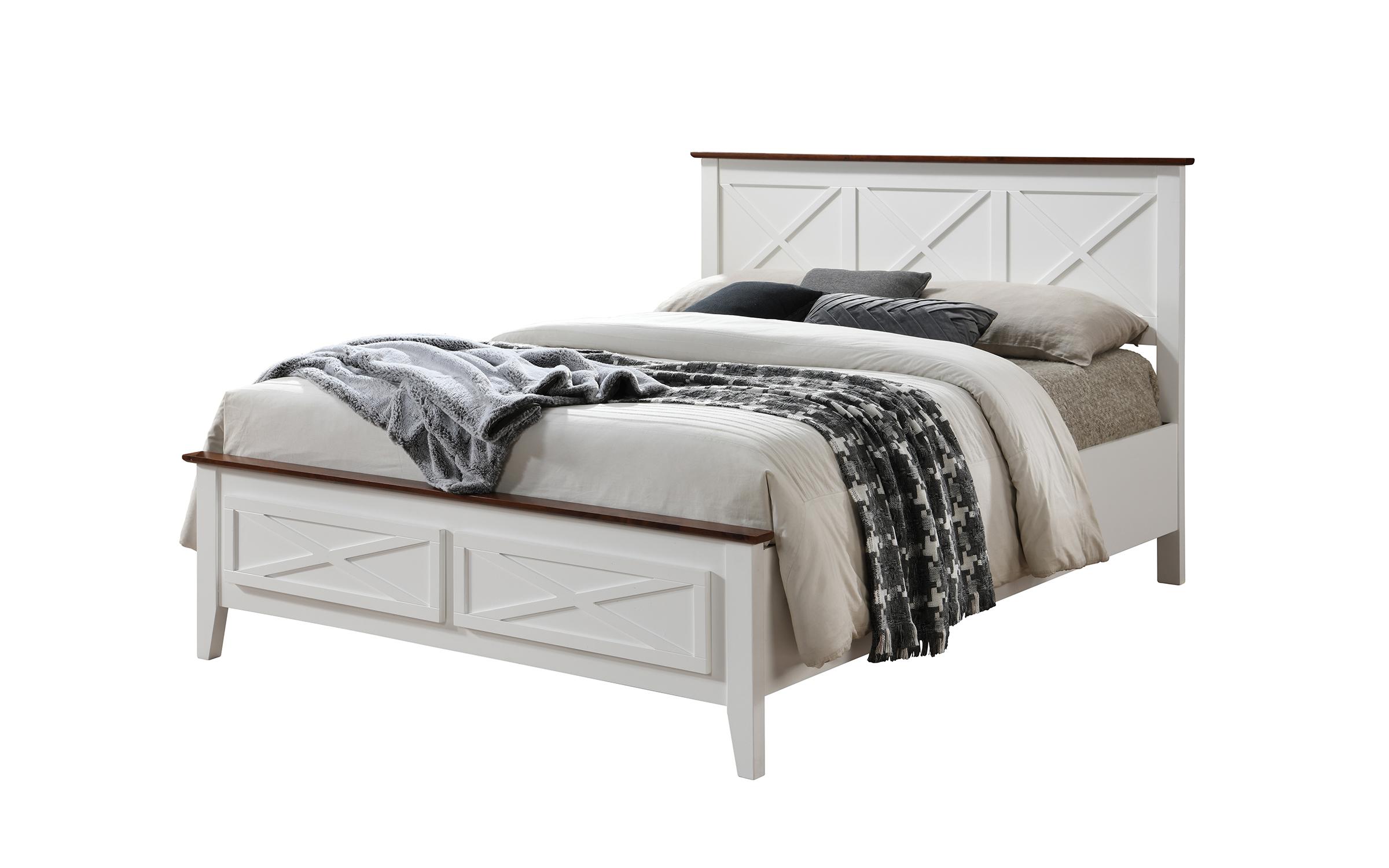 Спална + фиоки Кандра за душек 180/200, White & Medina Oak  1